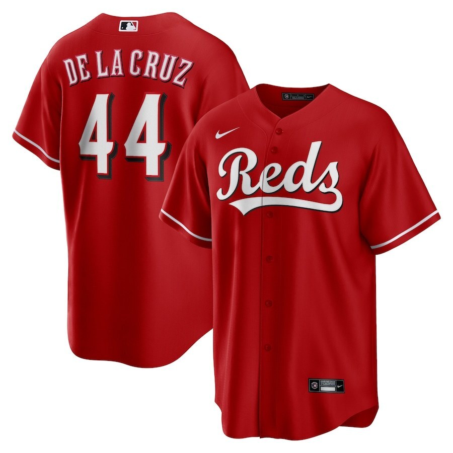 Cincinnati Reds #44 Elly De La Cruz Big & Tall Alternate Replica Player Jersey - Red
