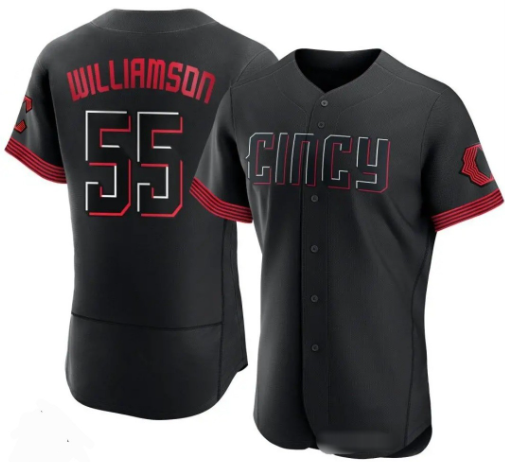 Cincinnati Reds #55 Brandon Williamson Black 2023 City Connect Cool