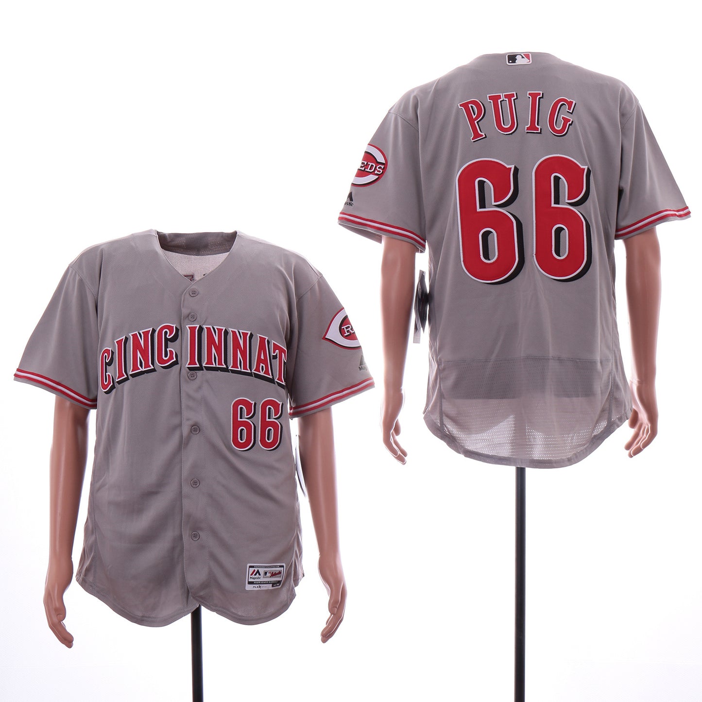 Cincinnati Reds #66 Yasiel Puig Style 4