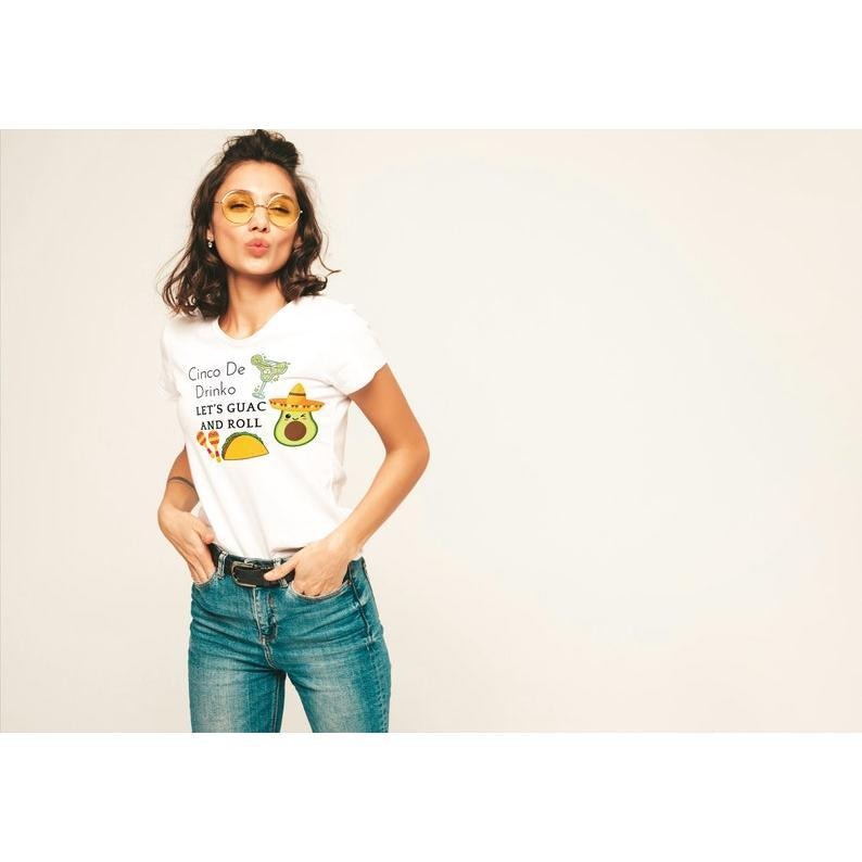 Cinco De Drinko Let's Guac and Roll shirt, unisex cinco de mayo shirt, tequila shirt, margarita shirt, mexican shirt,...