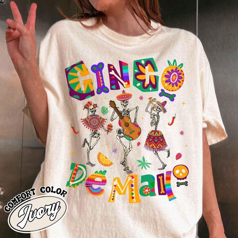 Cinco De Mayo Tee, Latina Af Shirt, Cinco De Mayo Dental Shirt, Dancing Skeletons Cinco De Mayo Shirt, Mexican Fiesta,...