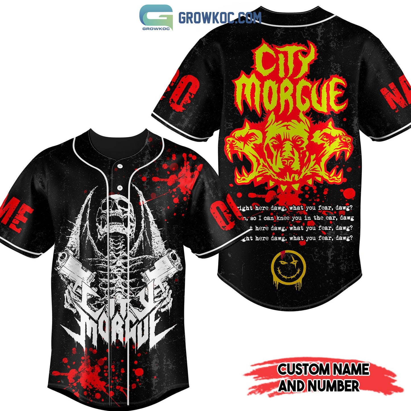 City Morgue Hip Hop Personalized Baseball Jersey
