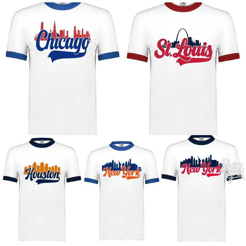 City Skyline Baseball Ringer T Shirt Hoodie, Sweatshirt | WearSparks.com