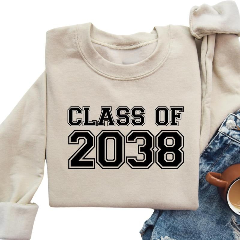 Class Of Sweatshirt, School Year Class Of 2038 Hoodie For Men & Women Back To School, 2038 Class Sweater, 2038 Squad...