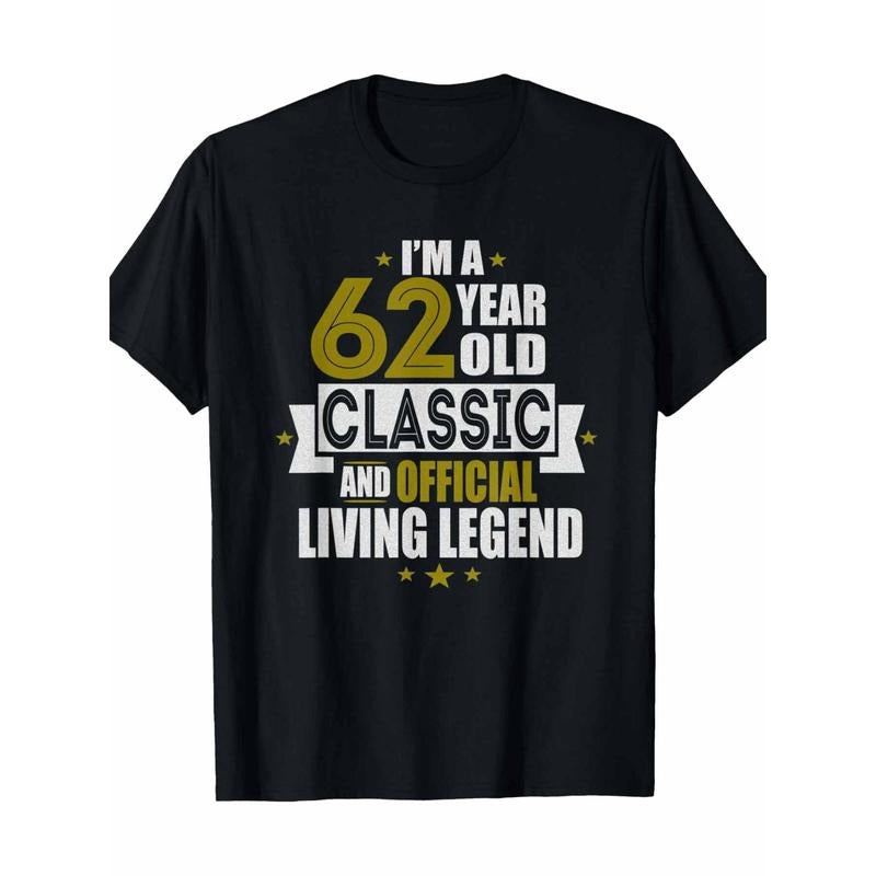 Classic & Official Living Legend - Men's 100% Cotton T-Shirt, Short Sleeve, Crew Neck, Geometric Print | Casual...