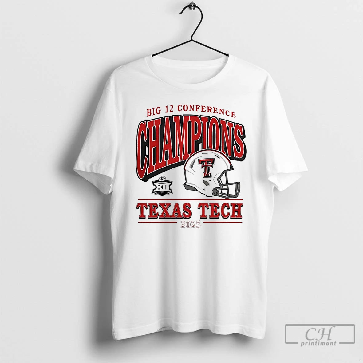 Classic 2025 Big 12 Conference Champions Texas Tech Red Raiders Helmet Christmas T Shirts Sweater Hoodie, Sweatshirt