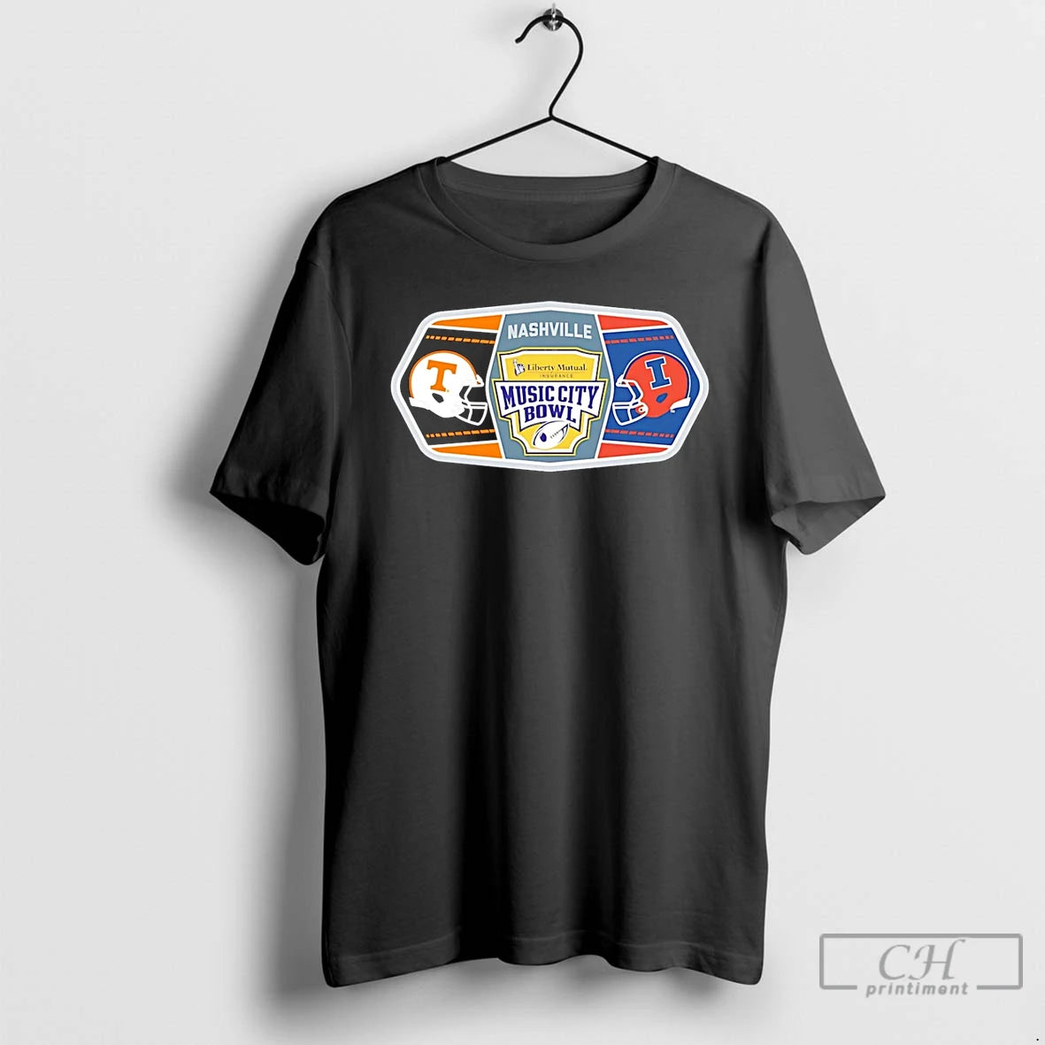 Classic 2025 Liberty Mutual Music City Bowl Tennessee Volunteers Vs Illinois Fighting Illini Helmets T-Shirts, Hoodie,...