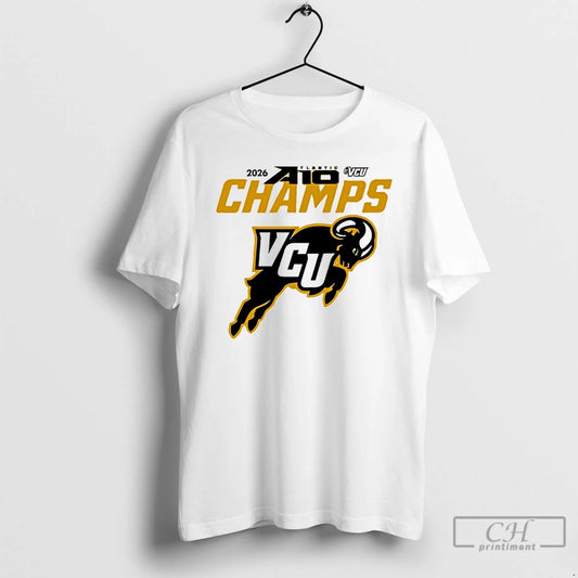 Classic 2026 Atlantic 10 Mens Basketball Champion Vcu Rams Logo
