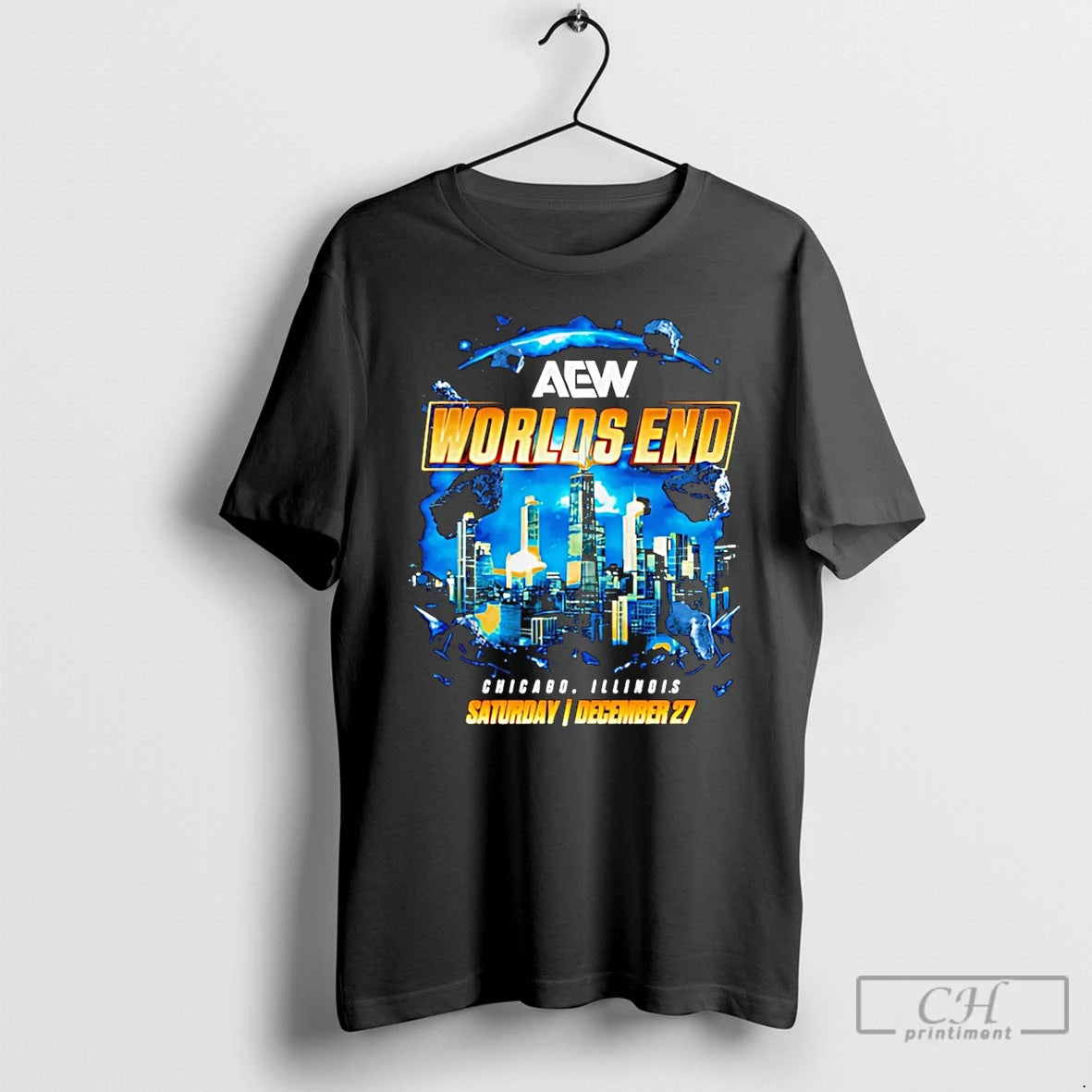 Classic Aew Worlds End 2025 Event City Skyline T-Shirts, Hoodie, Sweatshirt | WearSparks.com