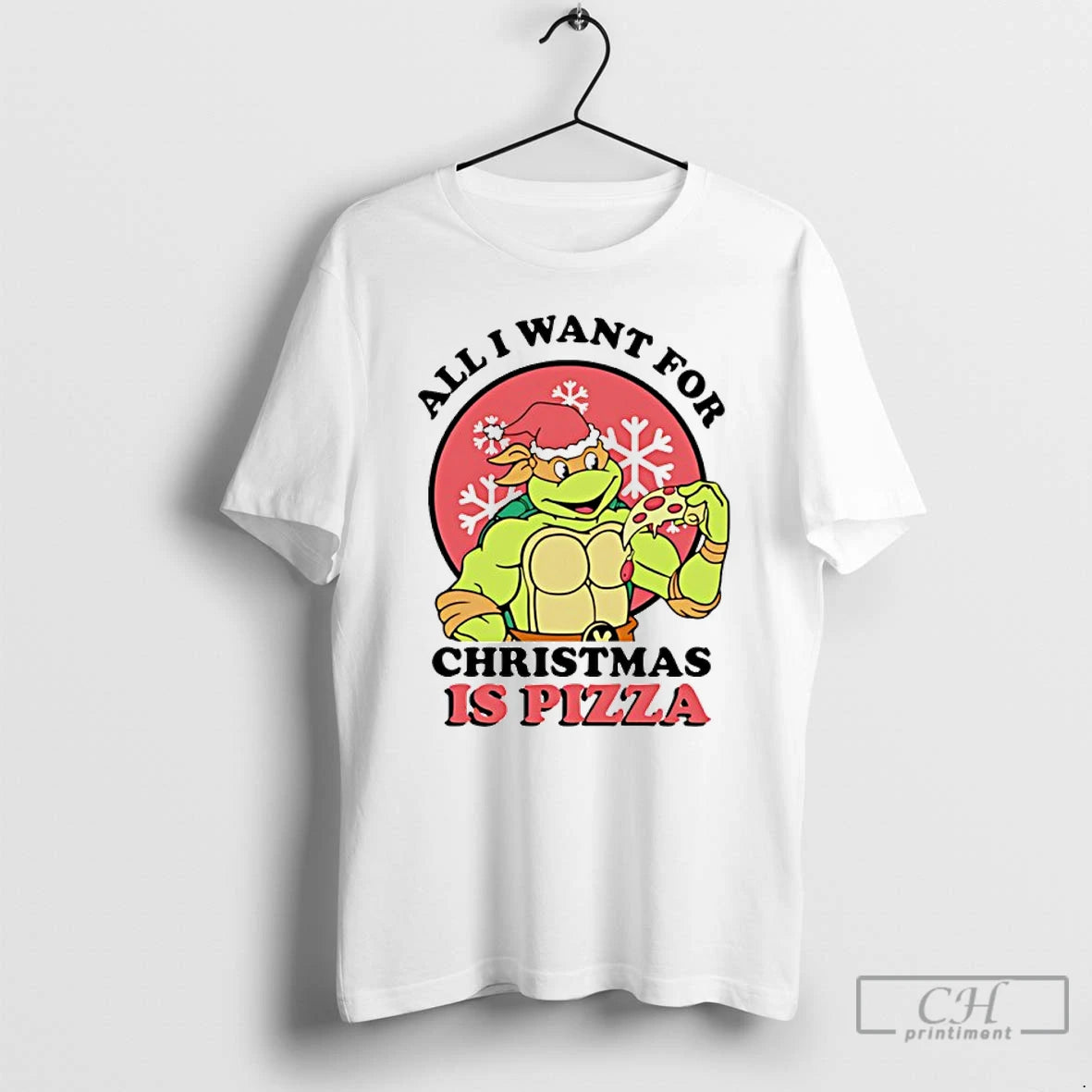 Classic All I Want For Christmas Is Pizza Turtle T-Shirts, Hoodie, Sweatshirt | WearSparks.com