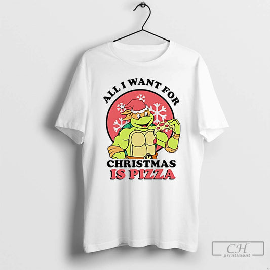 Classic All I Want For Christmas Is Pizza Turtle T-Shirts, Hoodie, Sweatshirt | WearSparks.com