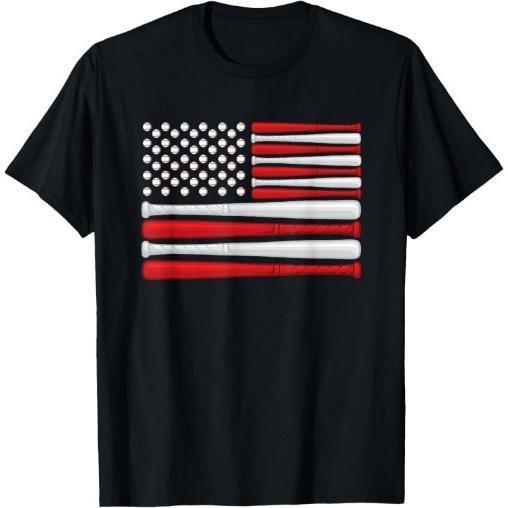 Classic American Baseball Flag - Vintage Baseball Flag T-Shirt Made in USA Hoodie, Sweatshirt | WearSparks.com