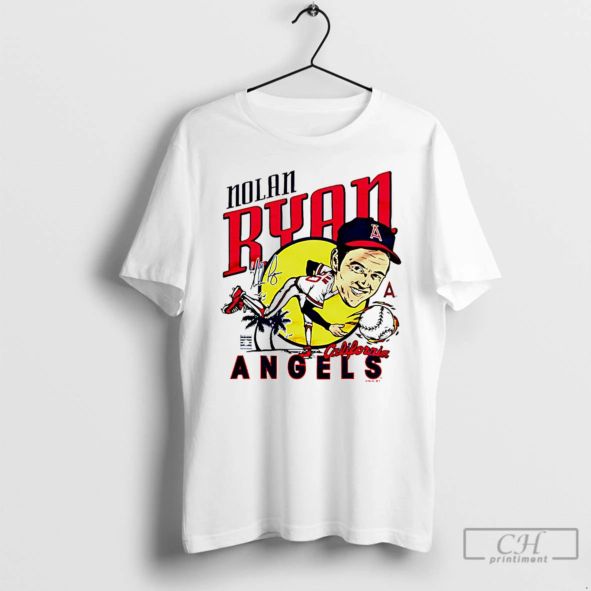 Classic Angels Nolan Ryan Signature Caricature