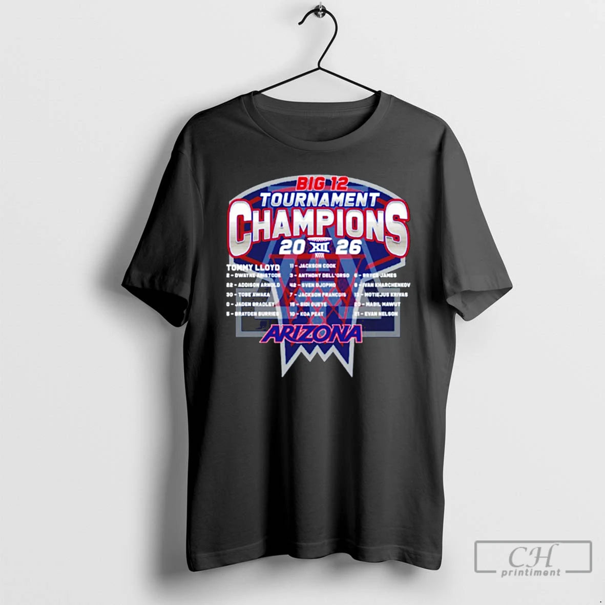 Classic Arizona Wildcats Big 12 Conference Champions 2026 Player Names