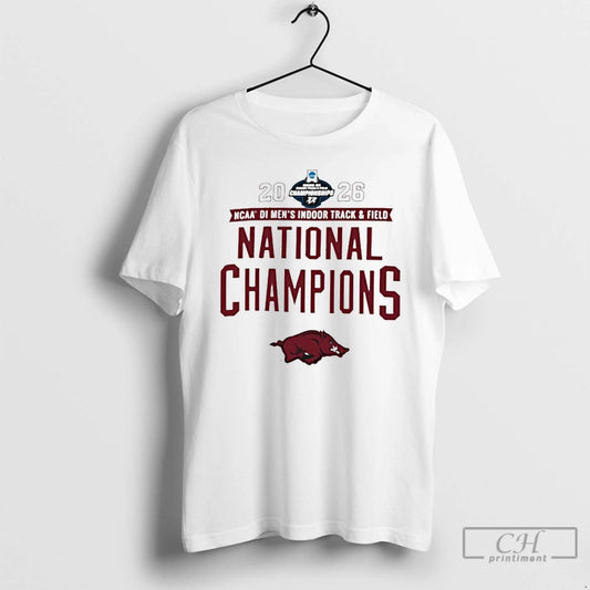 Classic Arkansas Razorbacks 2026 Ncaa Mens Indoor Track Field National Champions