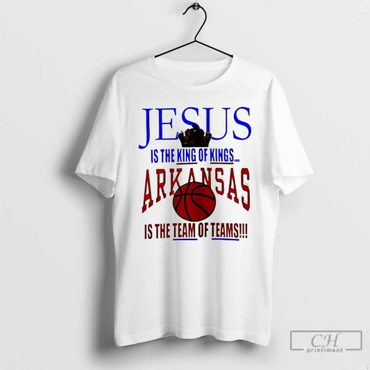 Classic Arkansas Razorbacks Basketball Jesus Is The King Of Kings T-Shirts, Hoodie, Sweatshirt | WearSparks.com