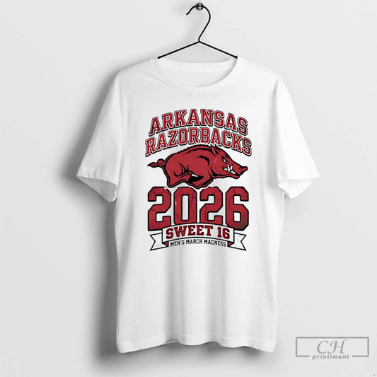 Classic Arkansas Razorbacks Sweet 16 2026 Mens March Madness Logo