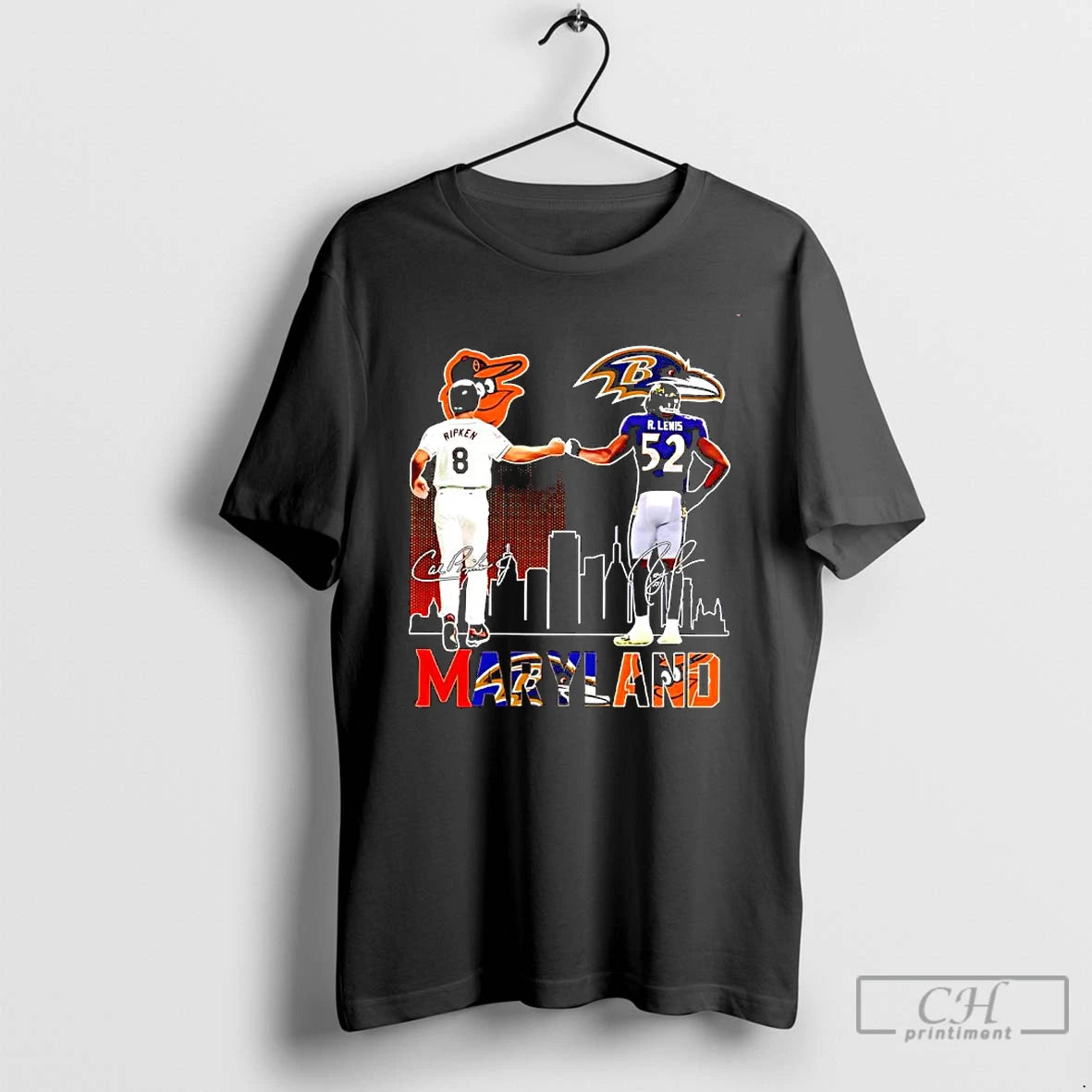 Classic Baltimore Ravens And Orioles Legends Cal Ripken Jr And Ray Lewis Signatures Graphic T-Shirts, Hoodie, Sweatshirt