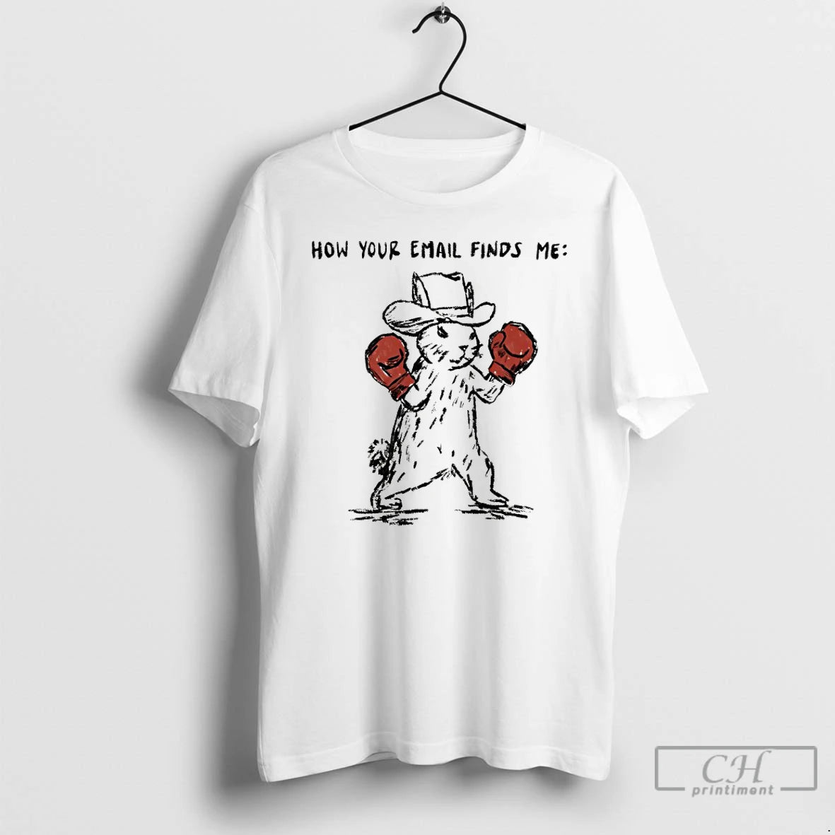 Classic Boxing Bunny Cowboy How Your Email Finds Me T-Shirts, Hoodie, Sweatshirt | WearSparks.com