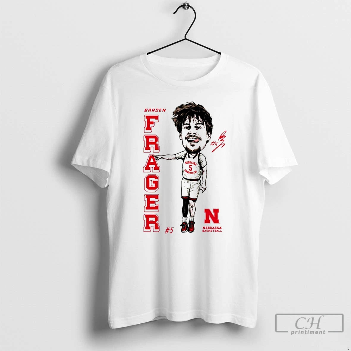 Classic Braden Frager Nebraska Cornhuskers Frager Caricature