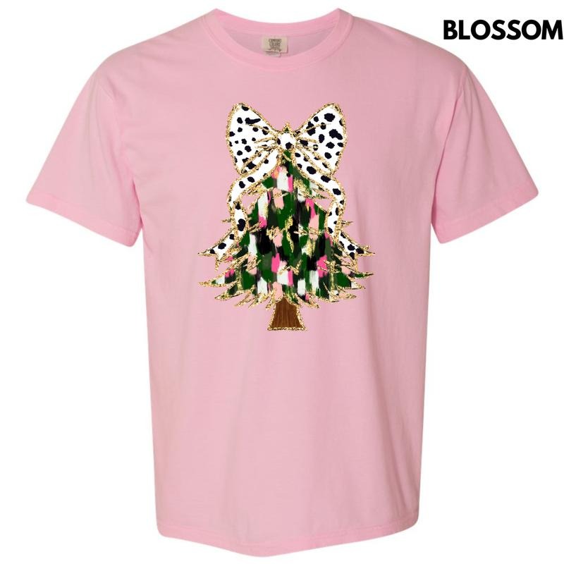 Classic Brushstroke Christmas Tree Comfort Colors T-Shirt 'NLB' Hoodie, Sweatshirt | WearSparks.com