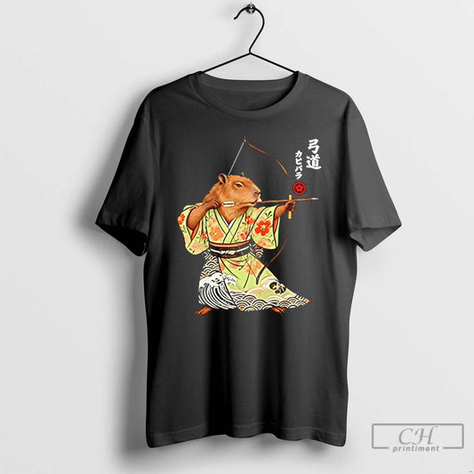 Classic Capybara Archery Samurai Kyudo Japanese Animal