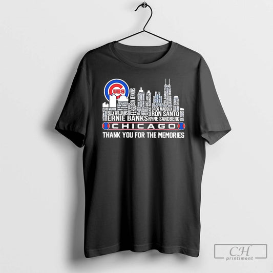 Classic Chicago Cubs Players Names Skyline Thank You For The Memories