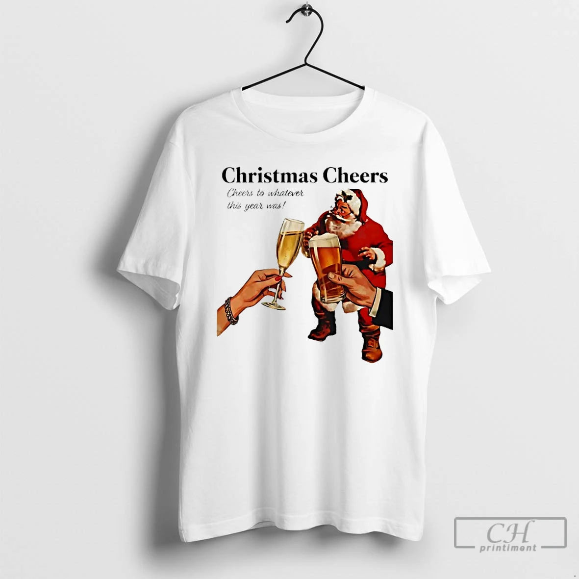 Classic Christmas Cheers To Whatever This Year Was Santa T-Shirts, Hoodie, Sweatshirt | WearSparks.com