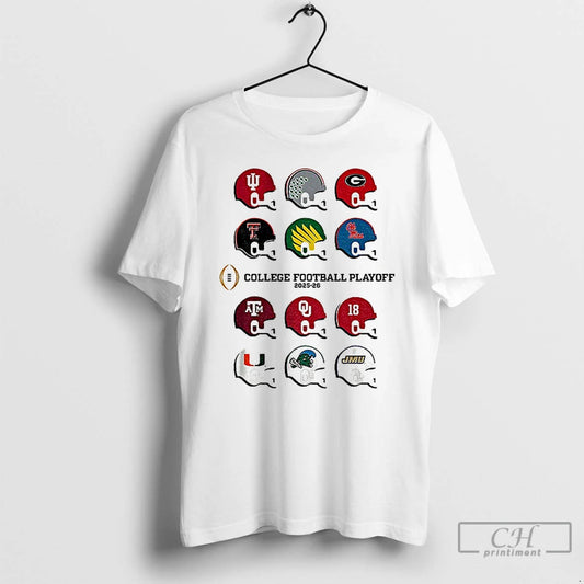 Classic College Football Playoff Cfp Toy Team Helmets 2025 Cfp Field Logo T Shirts Sweater Hoodie, Sweatshirt