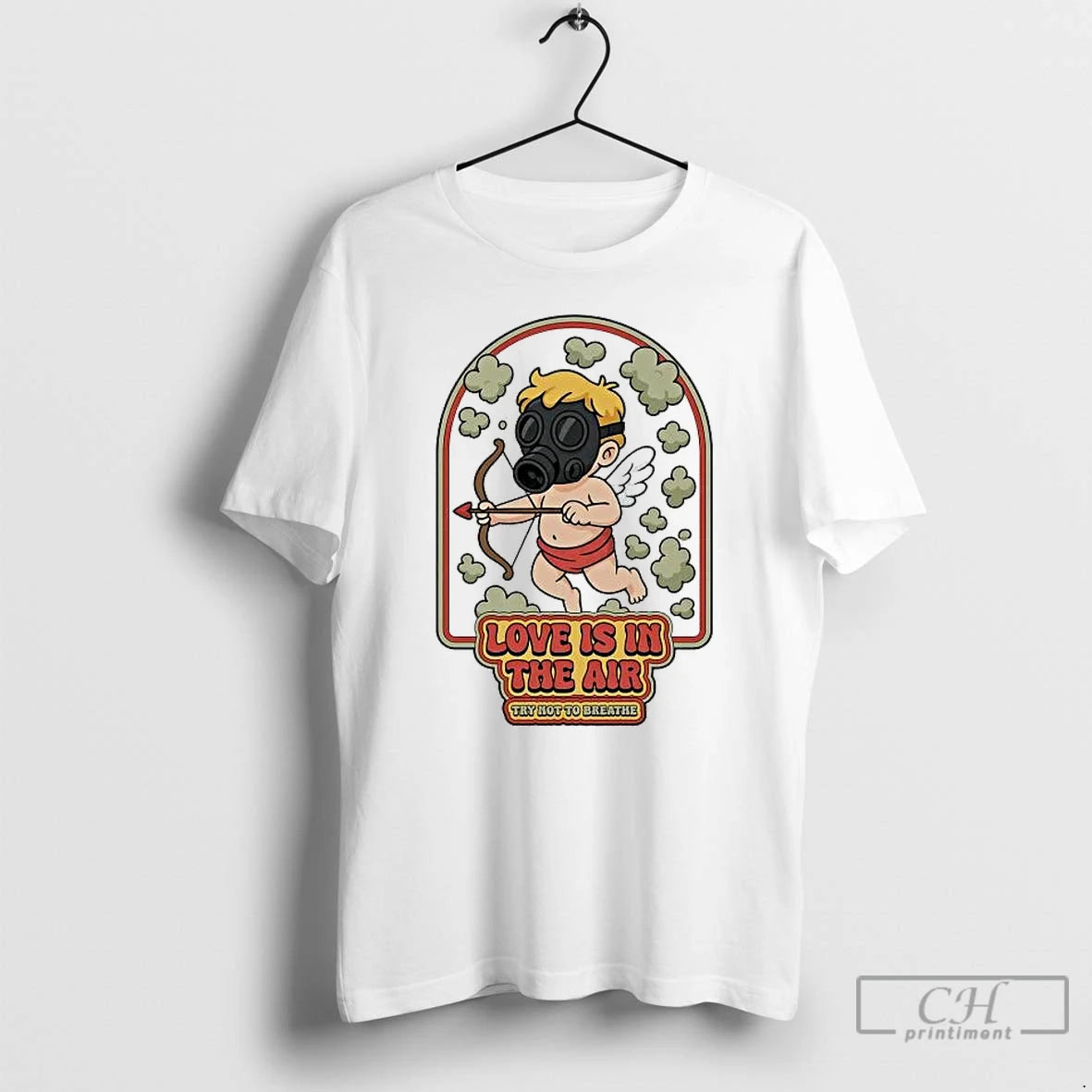 Classic Cupid Gas Clouds Love Is In The Air Try Not To Breathe T Shirts Hoodie, Sweatshirt | WearSparks.com