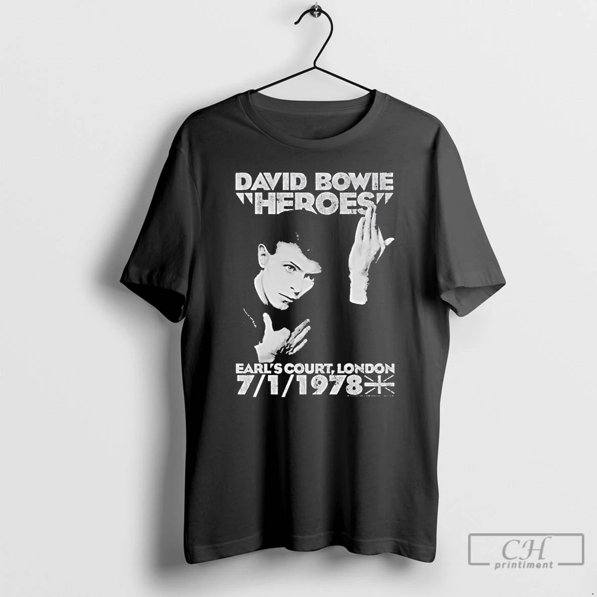 Classic David Bowie Heroes Earls Court 7 1 1978 T-Shirts, Hoodie, Sweatshirt | WearSparks.com