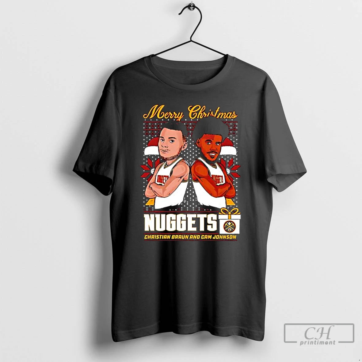 Classic Denver Nuggets Christmas Braun Johnson Graphic T-Shirts, Hoodie, Sweatshirt | WearSparks.com