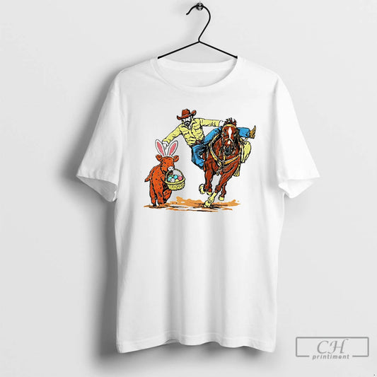 Classic Easter Cowboy With Bunny Basket Western Spring Easter Day 2026