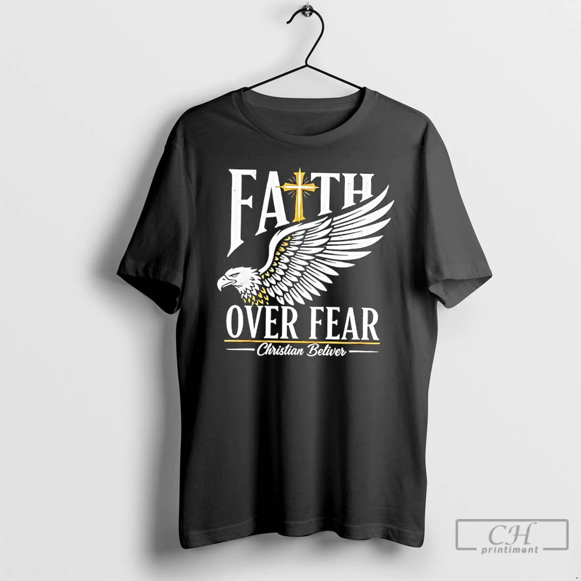 Classic Faith Over Fear Christian Believer Inspirational Graphic T-Shirts, Hoodie, Sweatshirt | WearSparks.com