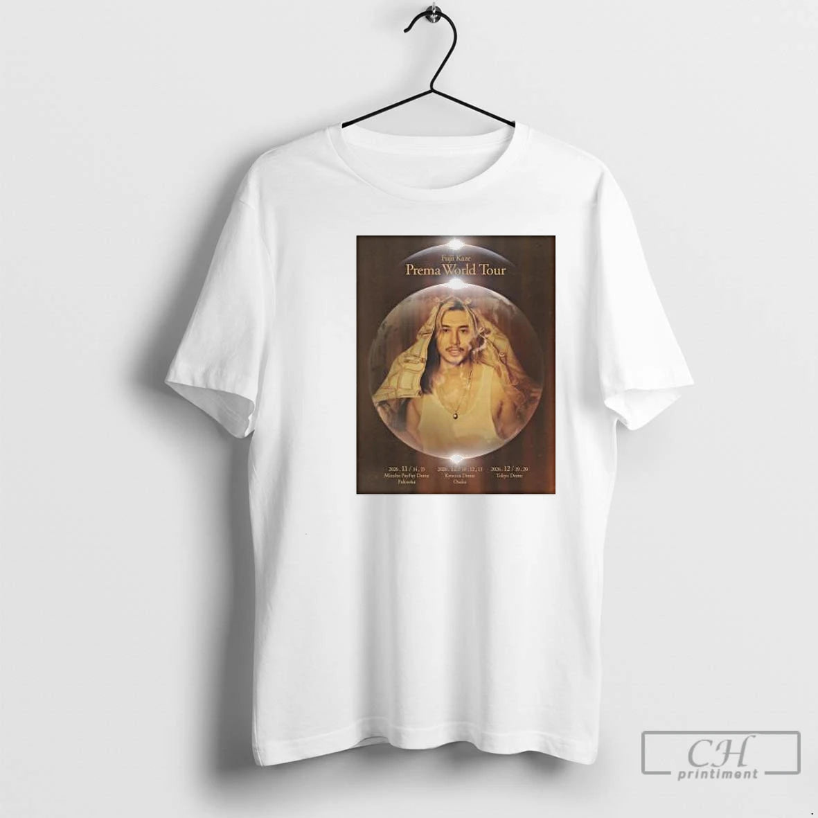 Classic Fujii Kaze Prema World Tour 2026 Circle White T-Shirts, Hoodie, Sweatshirt | WearSparks.com
