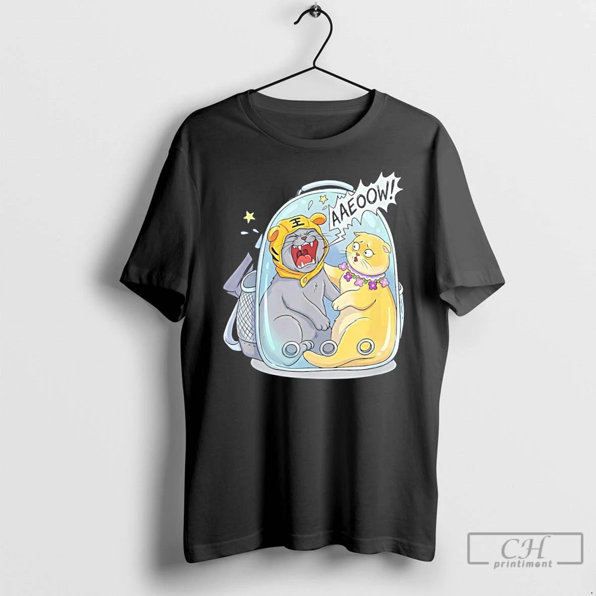 Classic Funny Screaming Cat In Bubble Backpack Dramatic Pet