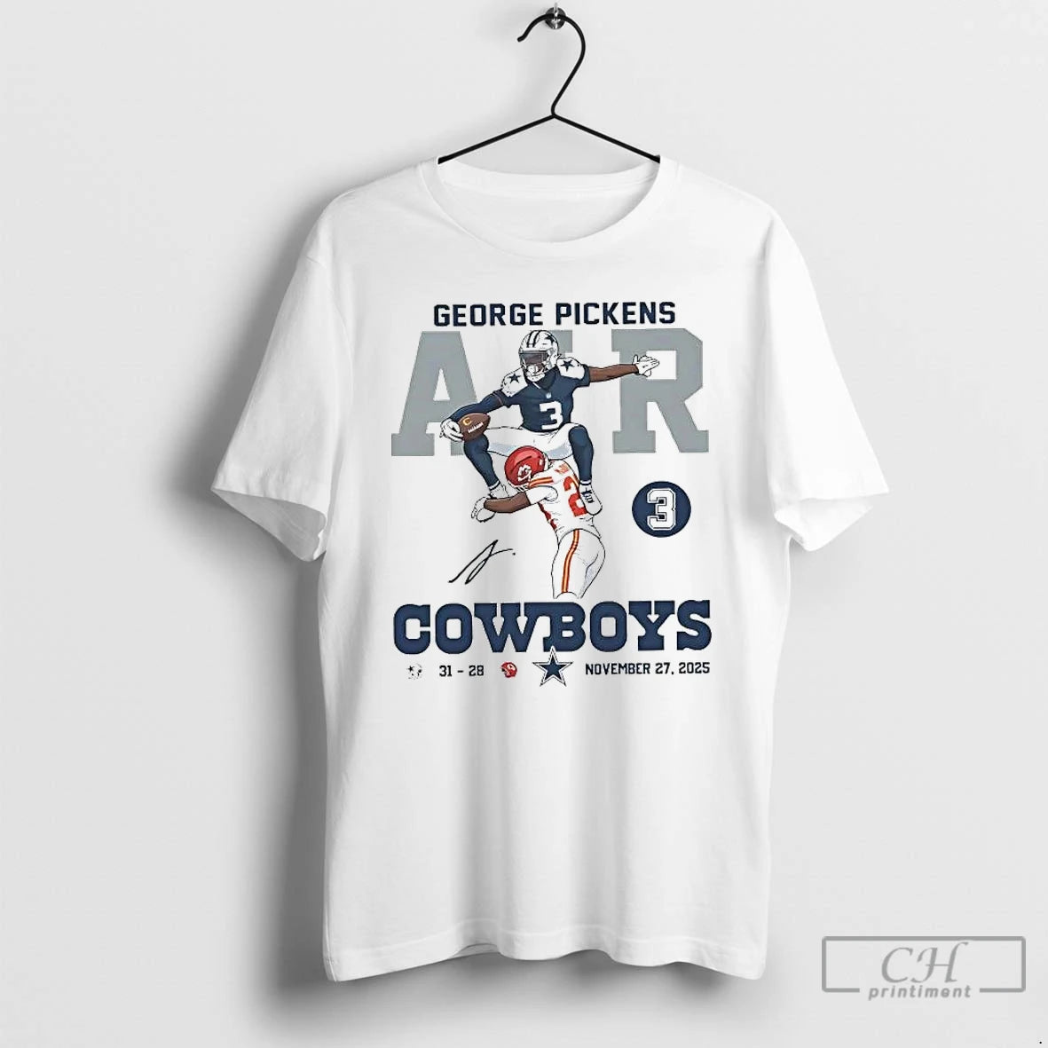 Classic George Pickens Air Hurdle Dallas Cowboys T-Shirts, Hoodie, Sweatshirt | WearSparks.com