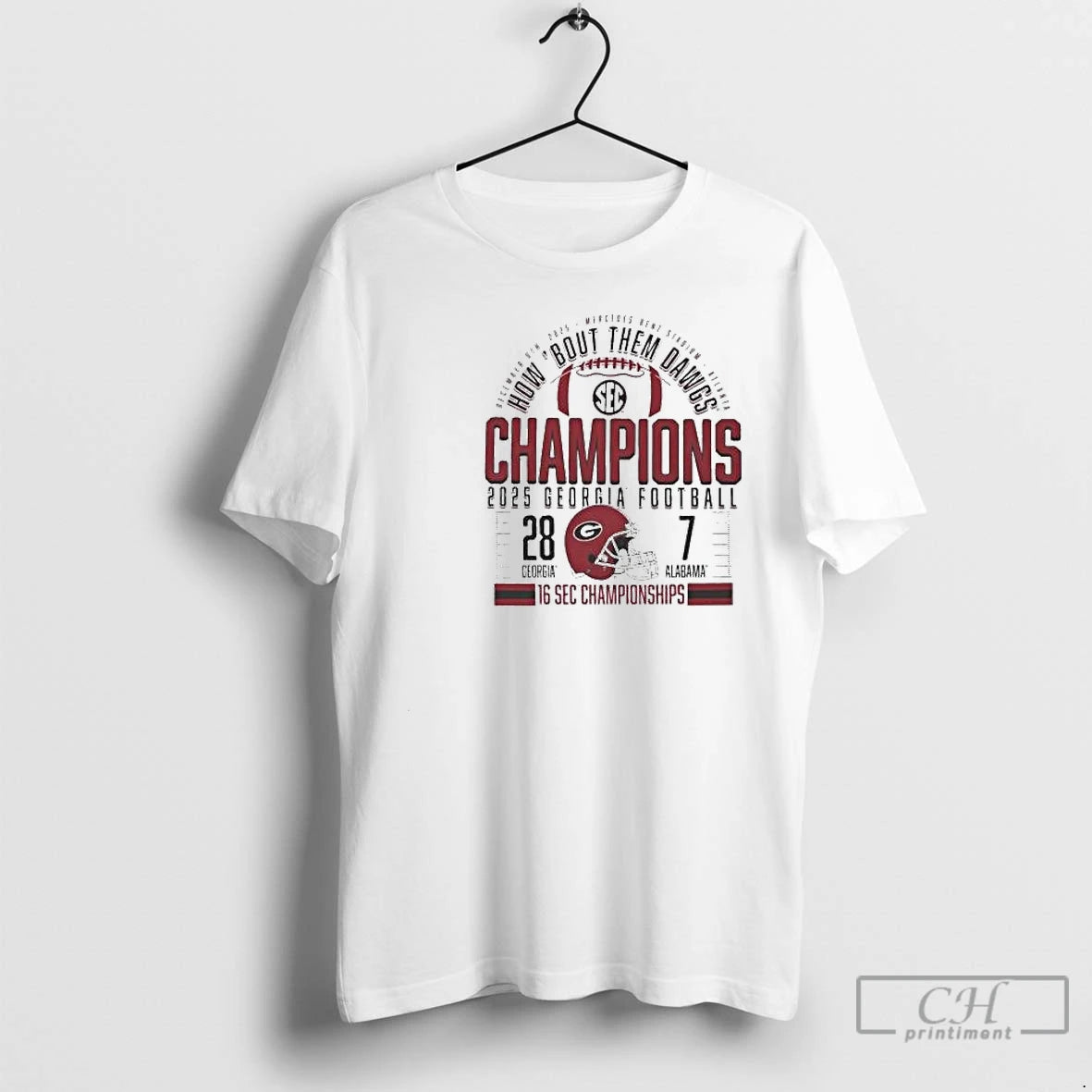 Classic Georgia Bulldogs Victory 28 7 Alabama 2025 Sec Football Champions Score Circle White T-Shirts, Hoodie, Sweatshirt