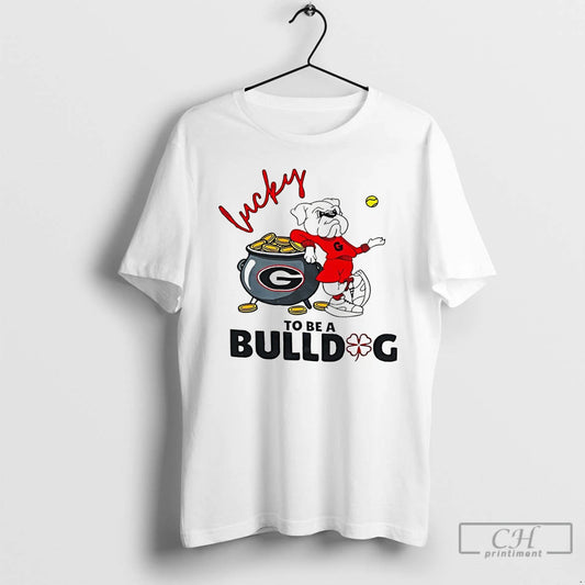 Classic Georgia Bulldogs Lucky To Be A Bulldog St Patricks Day