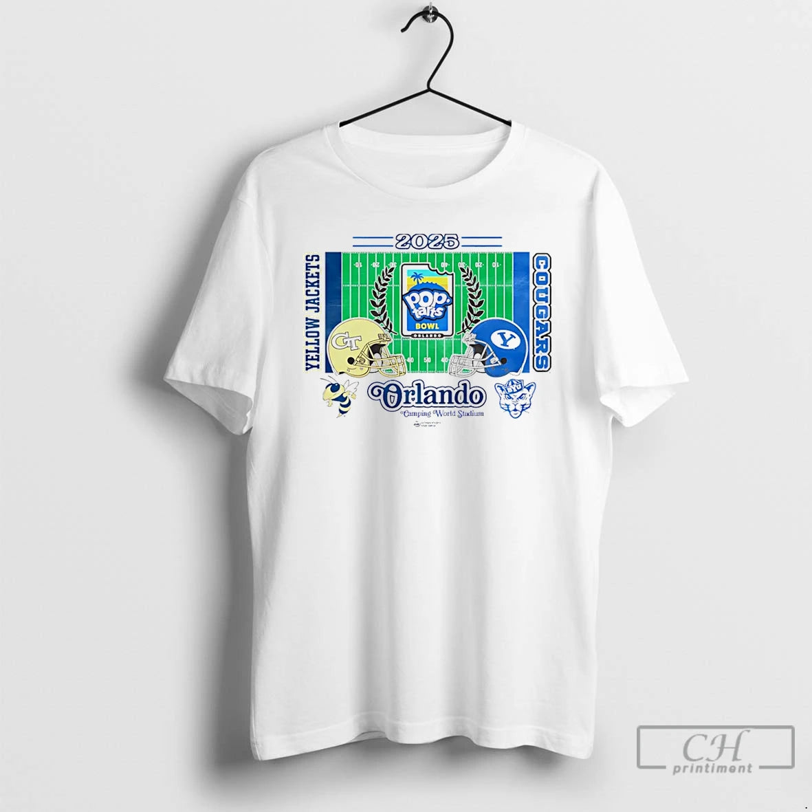 Classic Georgia Tech Yellow Jackets Vs Byu Cougars 2025 Pop Tarts Bowl 2 Team Stadium T-Shirts, Hoodie, Sweatshirt