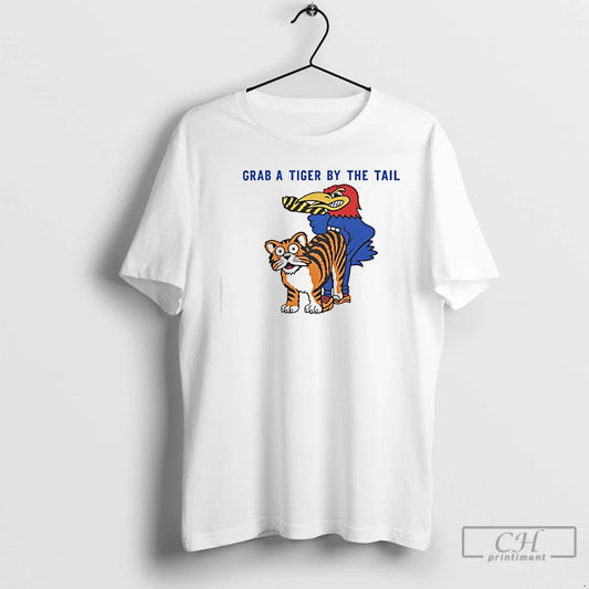 Classic Grab A Tiger By The Tail Kansas Vs Missouri Rivalry T-Shirts, Hoodie, Sweatshirt | WearSparks.com