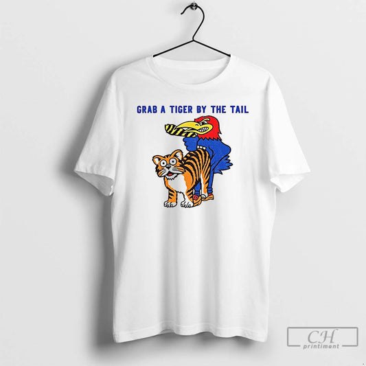 Classic Grab A Tiger By The Tail Kansas Jayhawks Vs Missouri Tigers Football T Shirts Hoodie, Sweatshirt | WearSparks.com