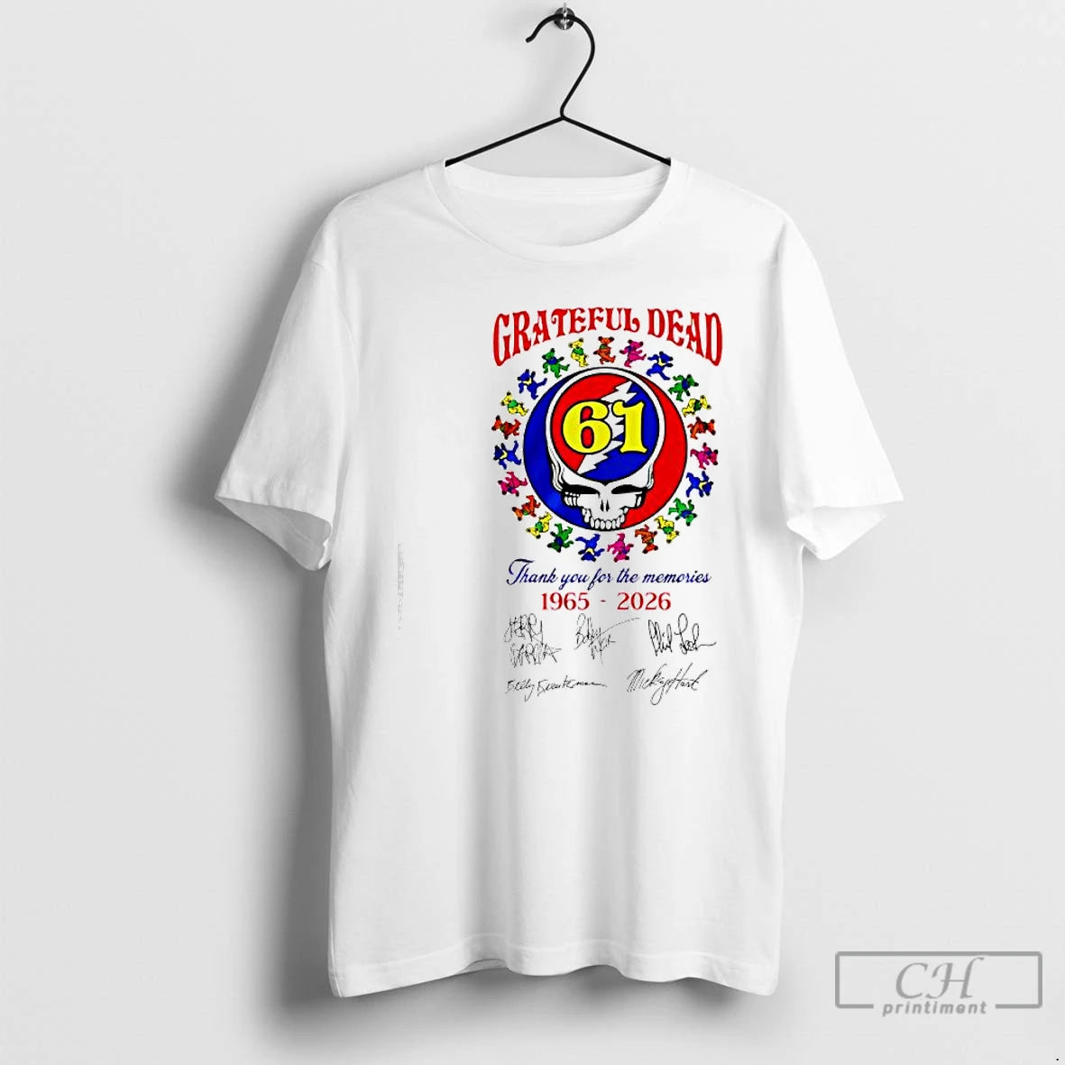 Classic Grateful Dead 61 Years 1965 2026 Thank You For The Memories Signatures T Shirts Hoodie, Sweatshirt | WearSparks.com
