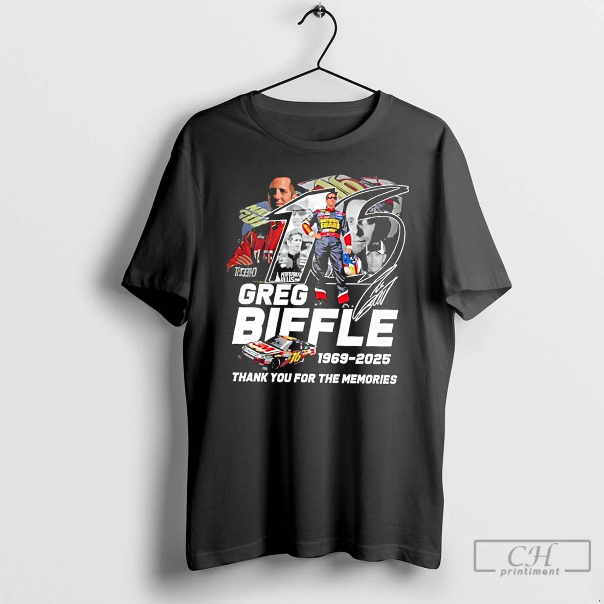 Classic Greg Biffle 1969 2025 Thank You For The Memories Signature T-Shirts, Hoodie, Sweatshirt | WearSparks.com