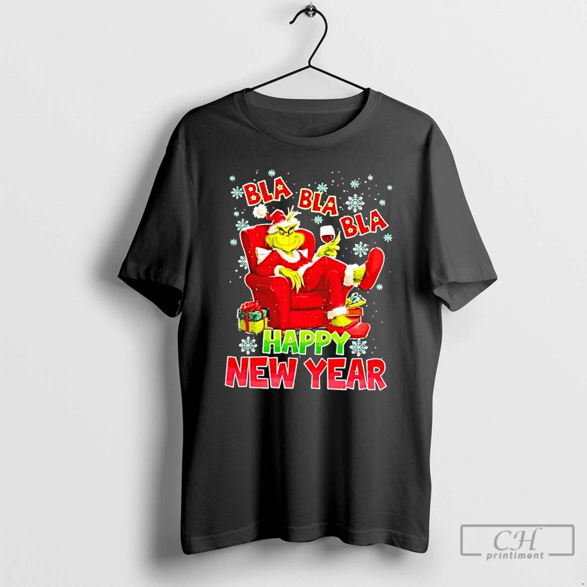 Classic Grinch Bla Bla Bla Happy New Year T-Shirts, Hoodie, Sweatshirt | WearSparks.com