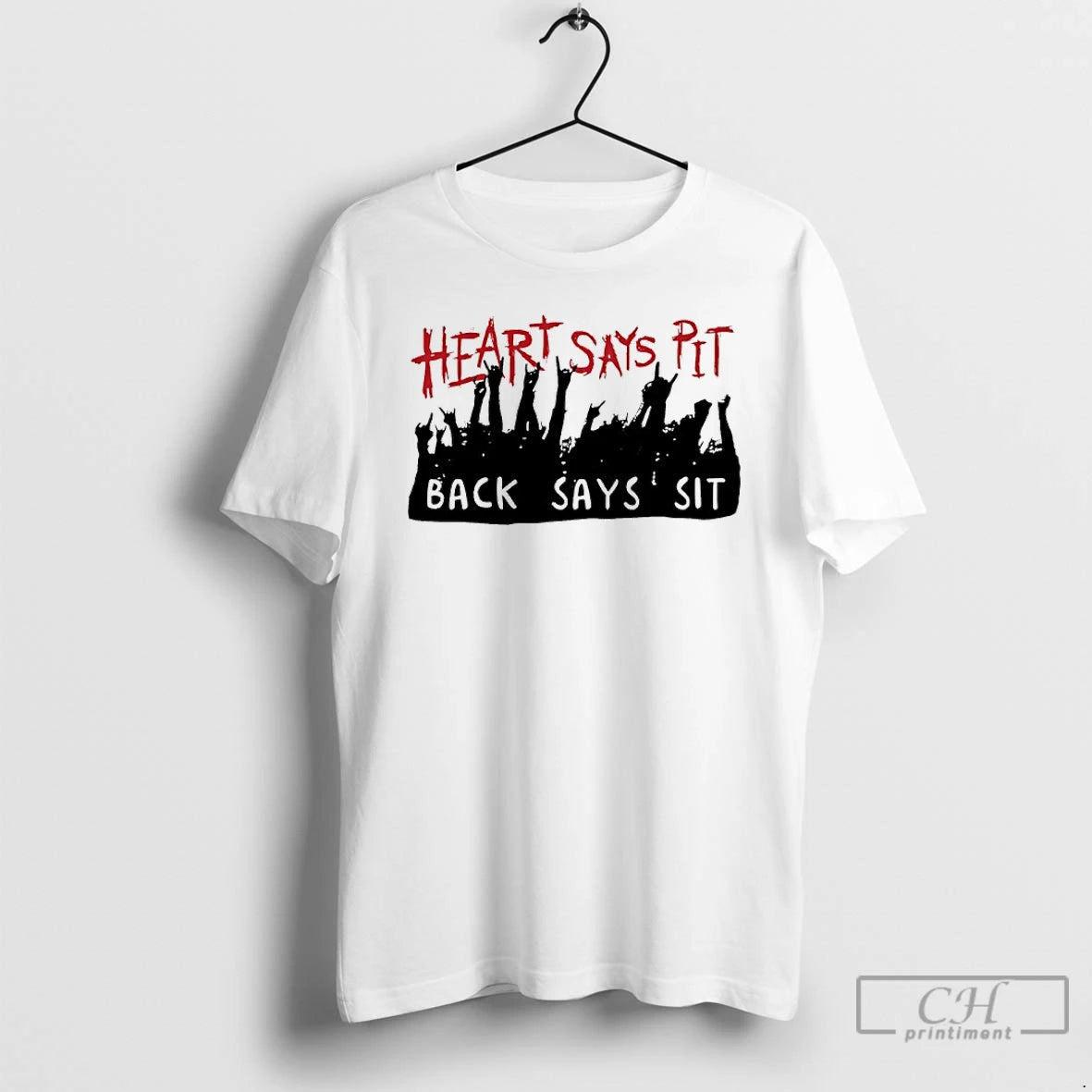 Classic Heart Says Pit Back Says Sit