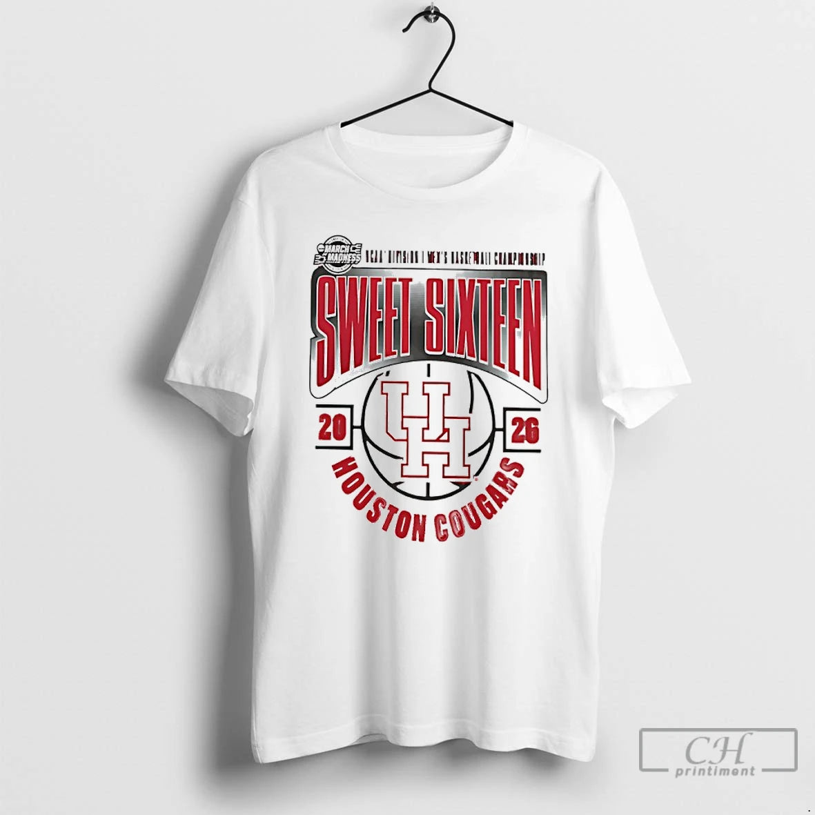 Classic Houston Cougars 2026 Ncaa Mens Basketball Tournament March Madness Sweet 16 Logo T Shirts
