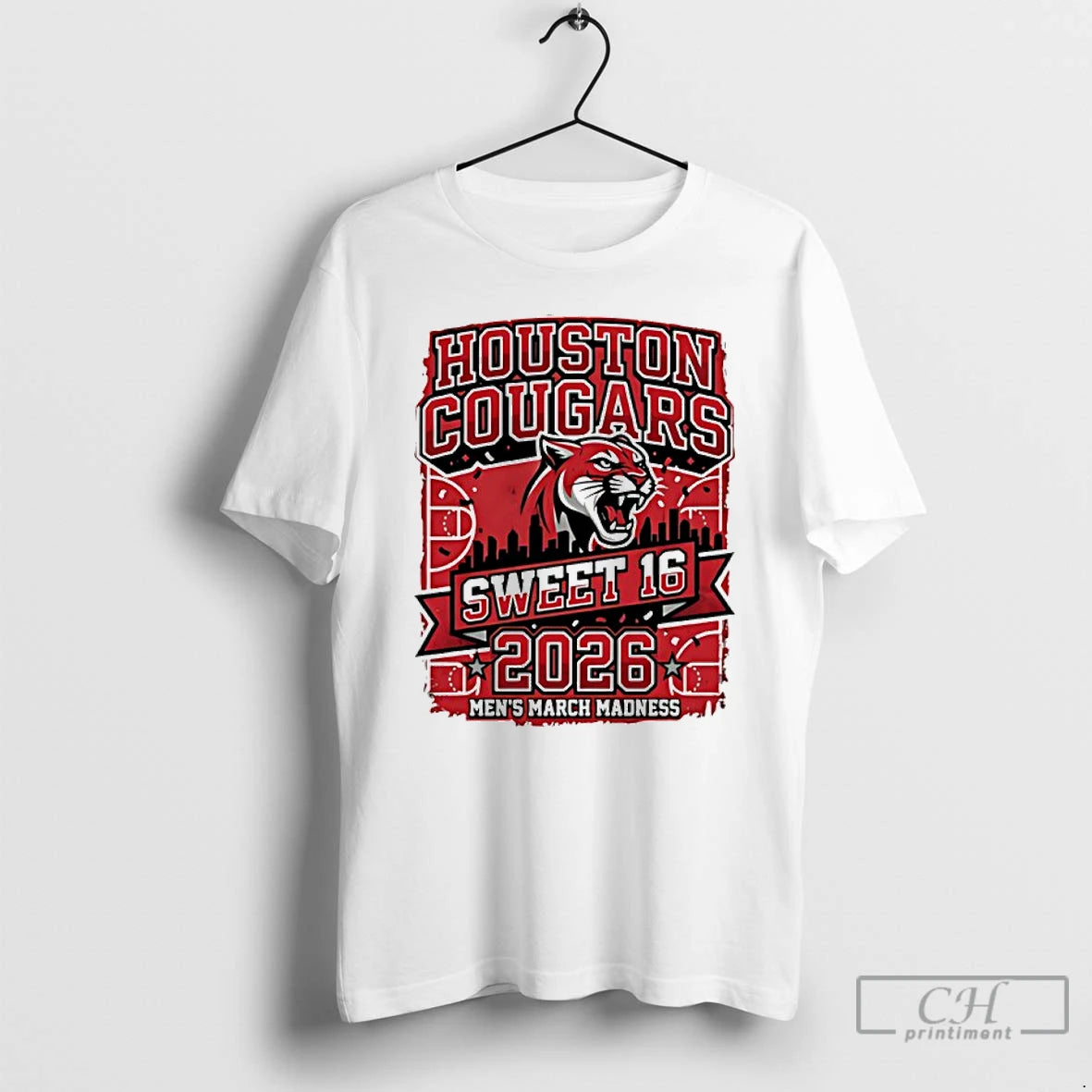 Classic Houston Cougars Sweet 16 2026 Ncaa Mens March Madness City Skyline T Shirts Sweater