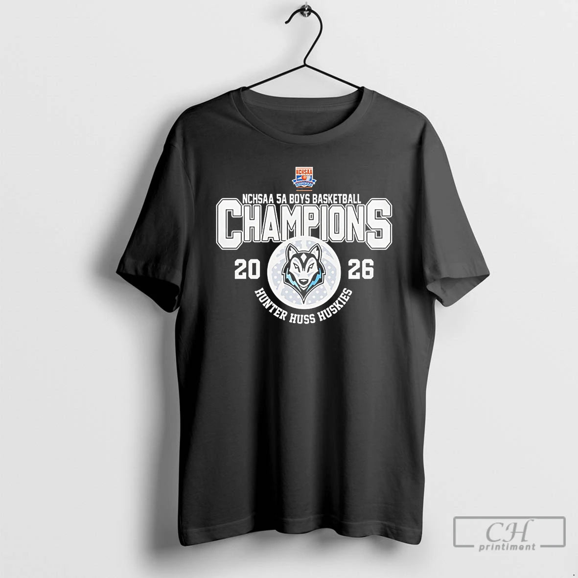 Classic Hunter Huss Huskies 2026 Nchsaa 5a Boys Basketball Champions Logo