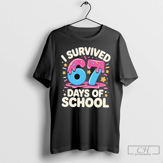 Classic I Survived 67 Days Of School Funny Meme Teacher T-Shirts, Hoodie, Sweatshirt | WearSparks.com